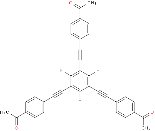 1,1',1''-(((2,4,6-trifluorobenzene-1,3,5-triyl)tris(ethyne-2,1-diyl))tris(benzene-4,1-diyl))tris(ethan-1-one)
