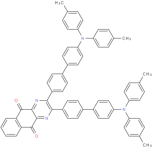 2,3-bis(4'-(di-p-tolylamino)-[1,1'-biphenyl]-4-yl)benzo[g]quinoxaline-5,10-dione