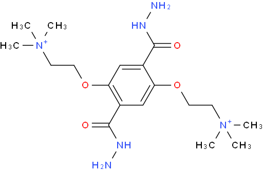 2,2'-((2,5-di(hydrazinecarbonyl)-1,4-phenylene)bis(oxy))bis(N,N,N-trimethylethan-1-aminium)