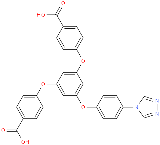 4,4'-((5-(4-(4H-1,2,4-triazol-4-yl)phenoxy)-1,3-phenylene)bis(oxy))dibenzoic acid