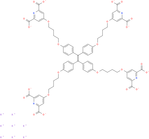 potassium 4,4',4'',4'''-((((ethene-1,1,2,2-tetrayltetrakis(benzene-4,1-diyl))tetrakis(oxy))tetrakis(butane-4,1-diyl))tetrakis(oxy))tetrakis(pyridine-2,6-dicarboxylate)