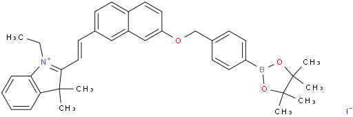 (E)-1-ethyl-3,3-dimethyl-2-(2-(7-((4-(4,4,5,5-tetramethyl-1,3,2-dioxaborolan-2-yl)benzyl)oxy)naphthalen-2-yl)vinyl)-3H-indol-1-ium iodide
