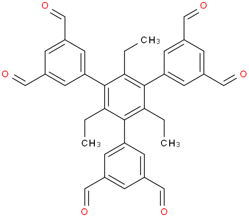 5'-(3,5-diformylphenyl)-2',4',6'-triethyl-[1,1':3',1''-terphenyl]-3,3'',5,5''-tetracarbaldehyde