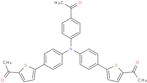 1,1'-((((4-acetylphenyl)azanediyl)bis(4,1-phenylene))bis(thiophene-5,2-diyl))bis(ethan-1-one)
