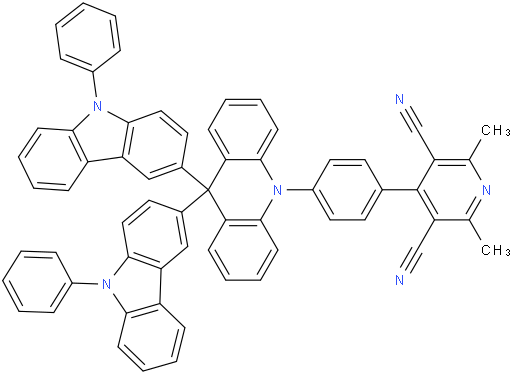 4-(4-(9,9-bis(9-phenyl-9H-carbazol-3-yl)acridin-10(9H)-yl)phenyl)-2,6-dimethylpyridine-3,5-dicarbonitrile