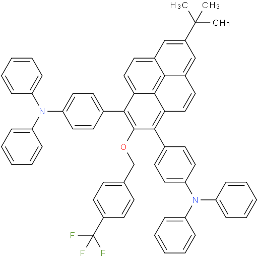 4,4'-(7-(tert-butyl)-2-((4-(trifluoromethyl)benzyl)oxy)pyrene-1,3-diyl)bis(N,N-diphenylaniline)