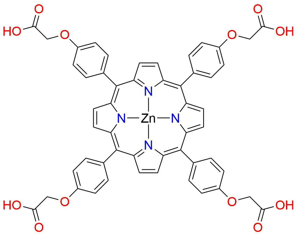 2,2',2'',2'''-((porphyrin-5,10,15,20-tetrayltetrakis(benzene-4,1-diyl))tetrakis(oxy))tetraacetic acid-Zn complex